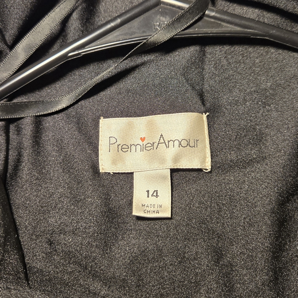 Premier Amour One Shoulder Womens Midi Asymmetrical Neck Short Sleeve Sheath 14 - Picture 5 of 7